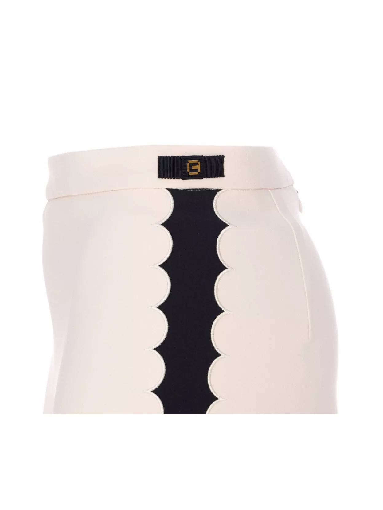 Elisabetta Franchi High Waist Scalloped Hem Shorts With Contrast Trim In Pink