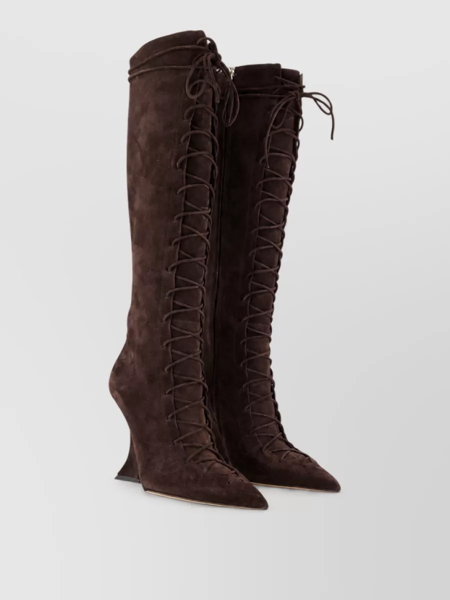 Paris Texas leather lace-up 105 boots