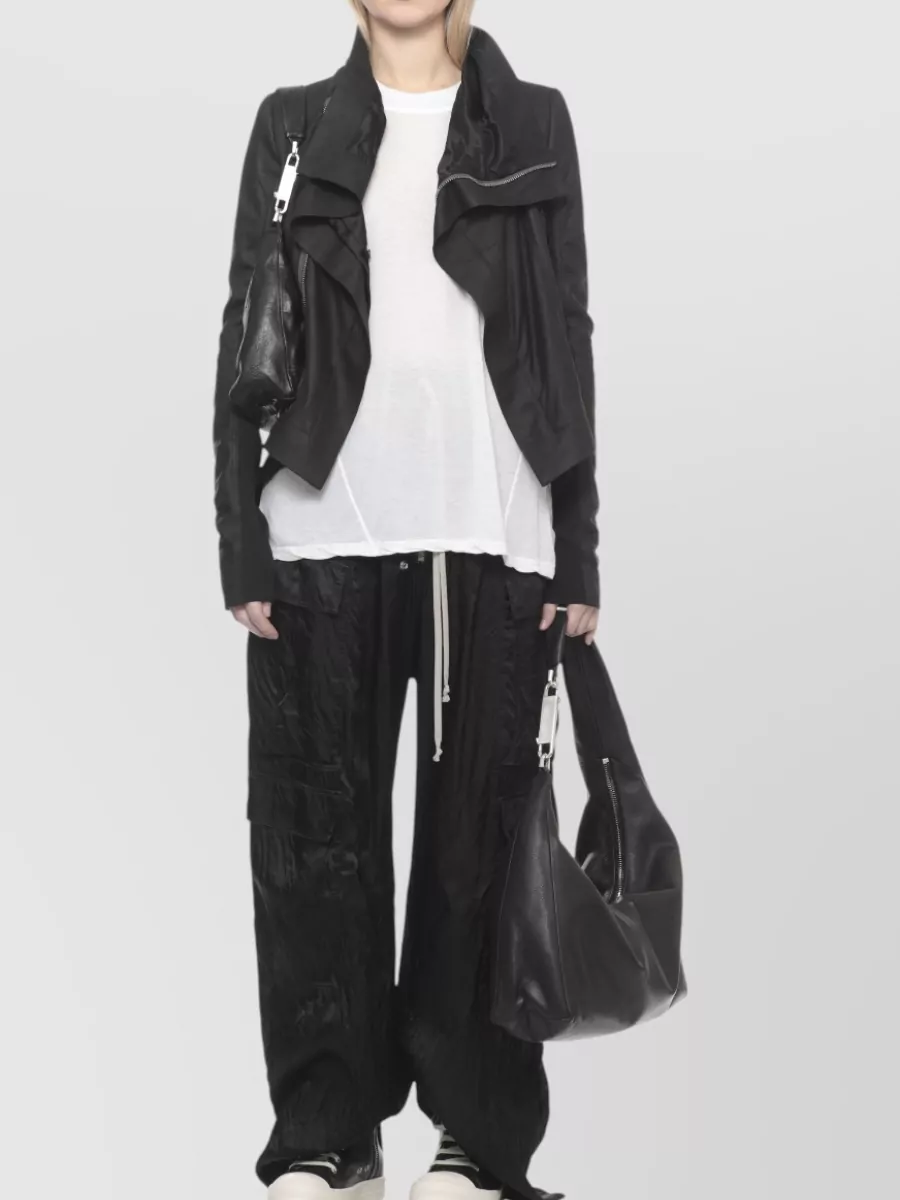 Rick Owens Drkshdw Asymmetric Hem Oversize Relaxed Sheer Cotton T Shirt