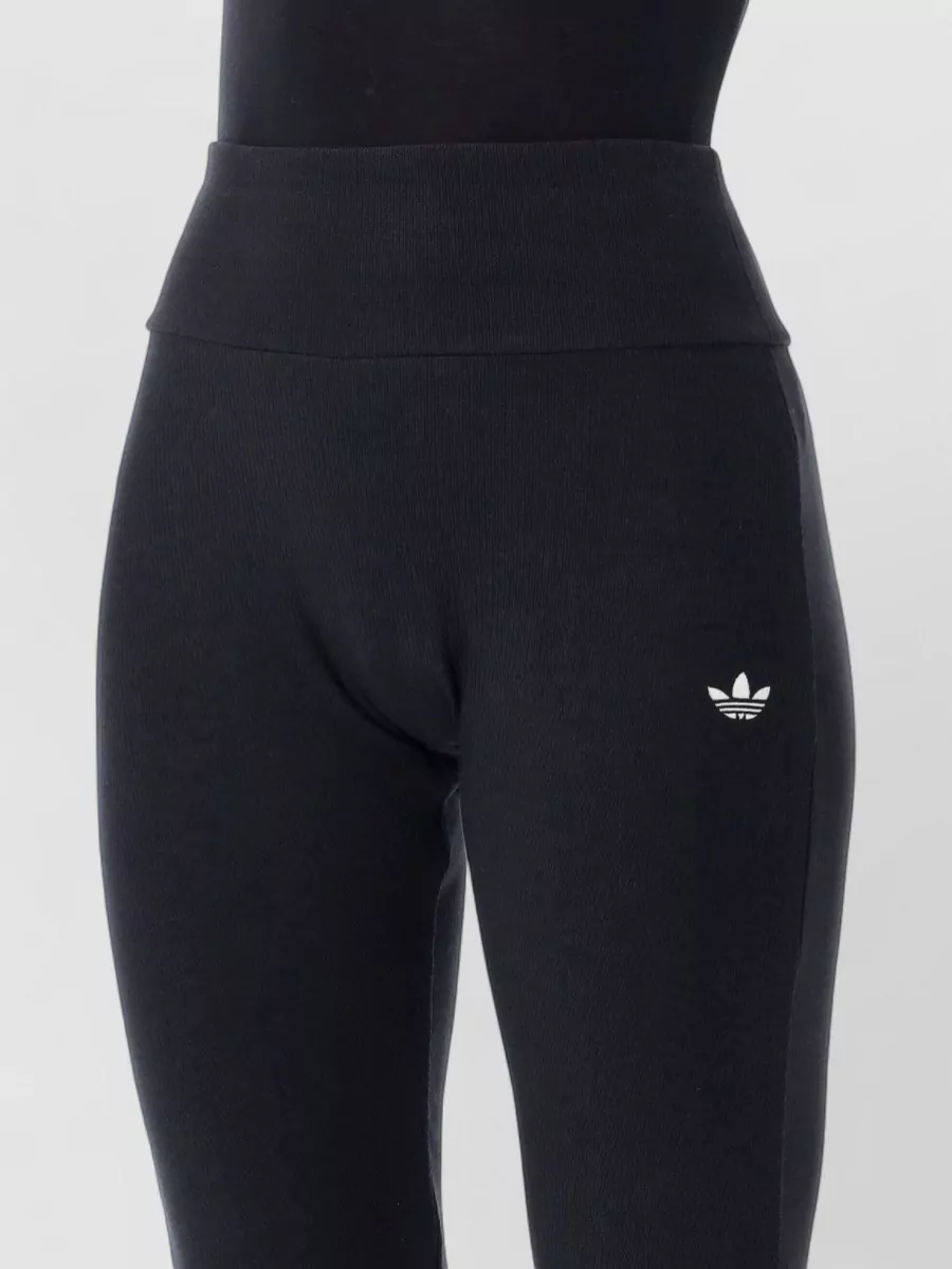 Adidas Originals Ribbed High-Rise Flared Leggings