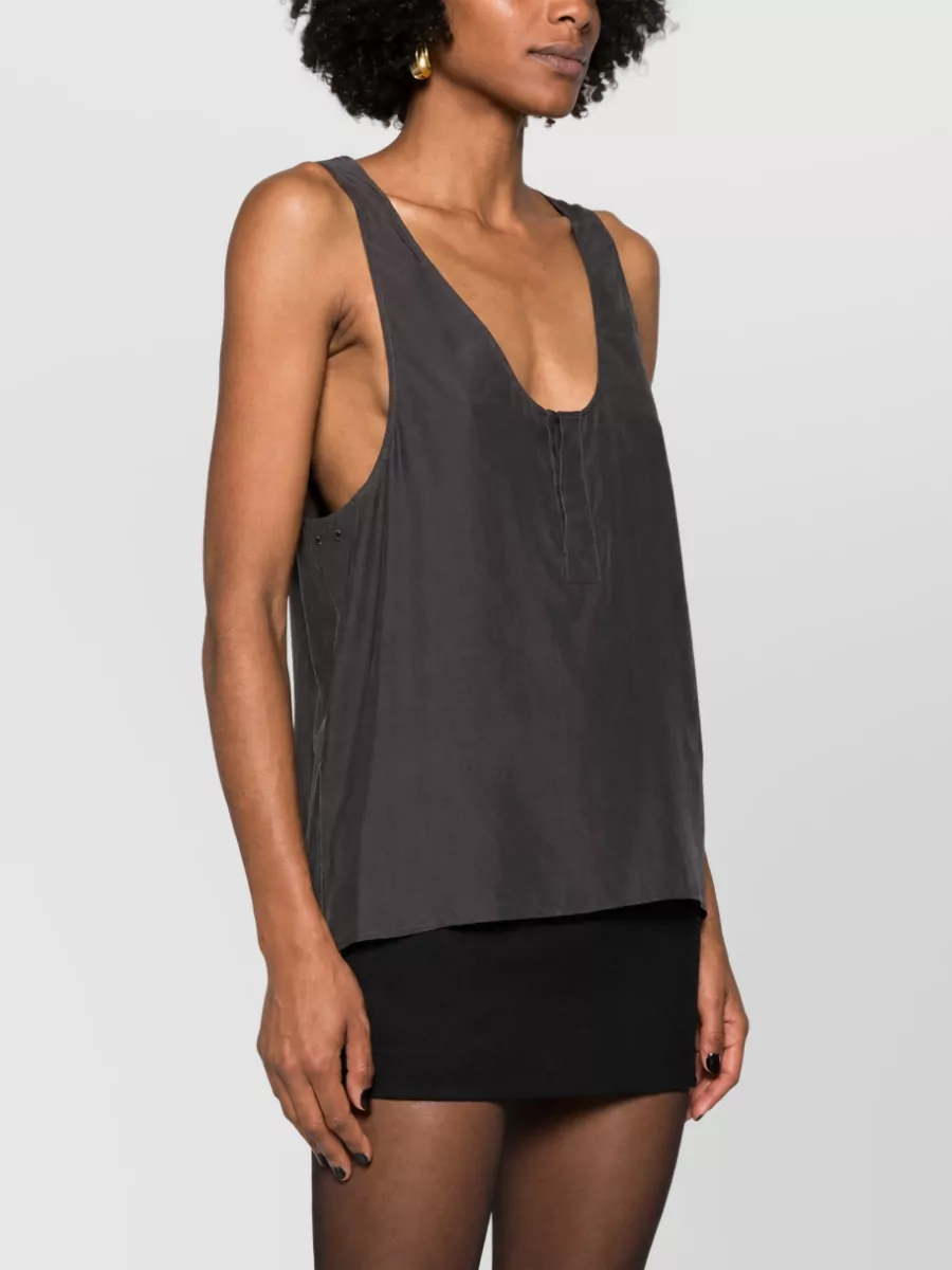 Saint Laurent Silk Tank Top