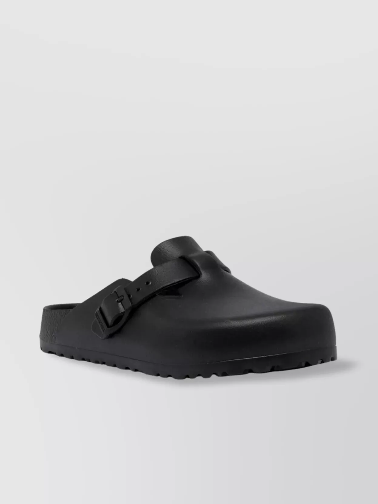Birkenstock Sandals With Buckle Strap And Open Back In Black