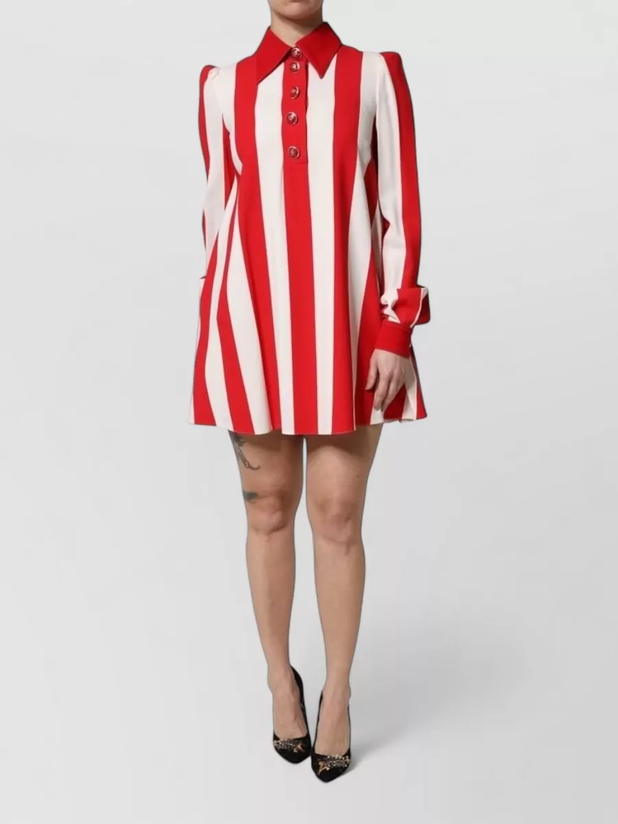 Dolce&Gabbana Striped long-sleeve mini dress