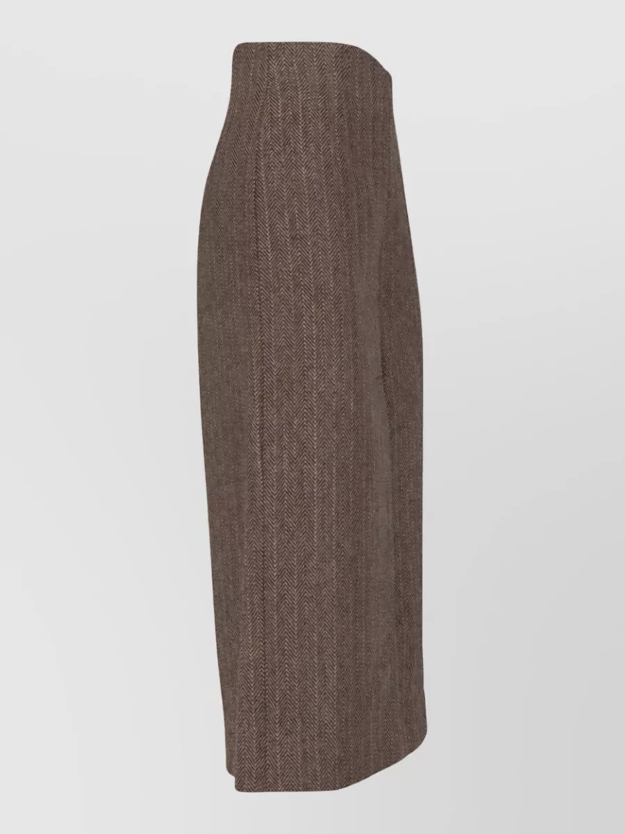 Maison Margiela Virgin Wool Straight Pencil Skirt