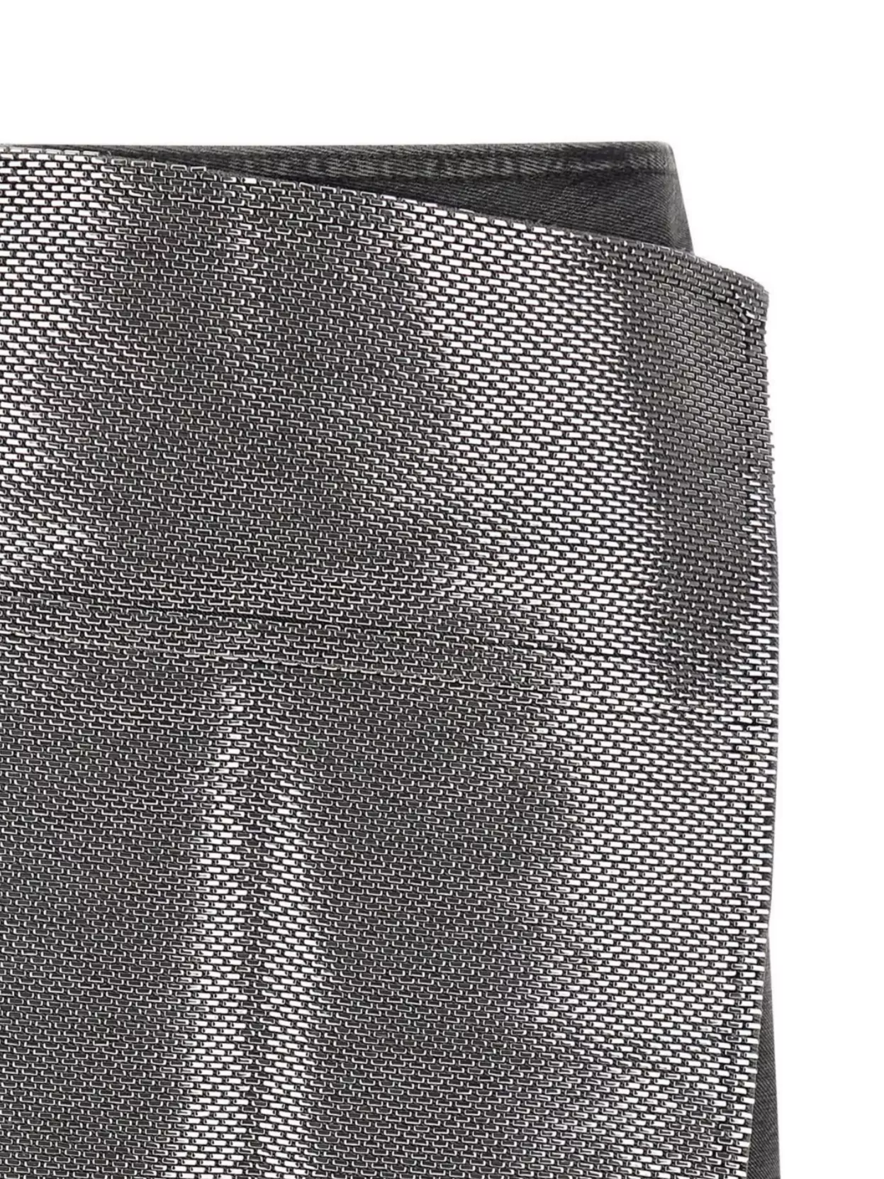 Haikure Asymmetric Metallic Skirt Contrast Patch
