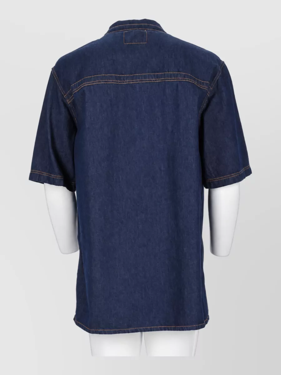 Versace Jeans Couture Denim Logo-Print Shirt