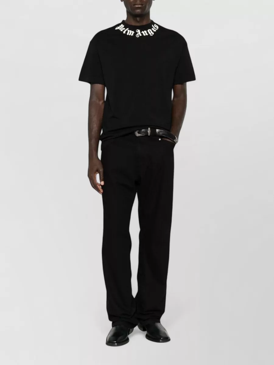 Palm Angels logo-print cotton crew-neck t-shirt