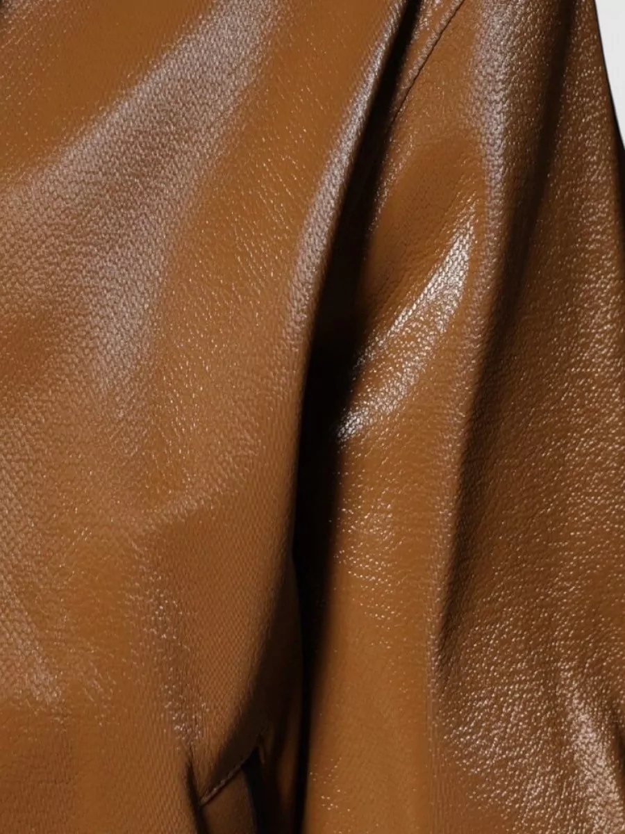 Dolce&Gabbana Leather Ribbed Bomber Jacket