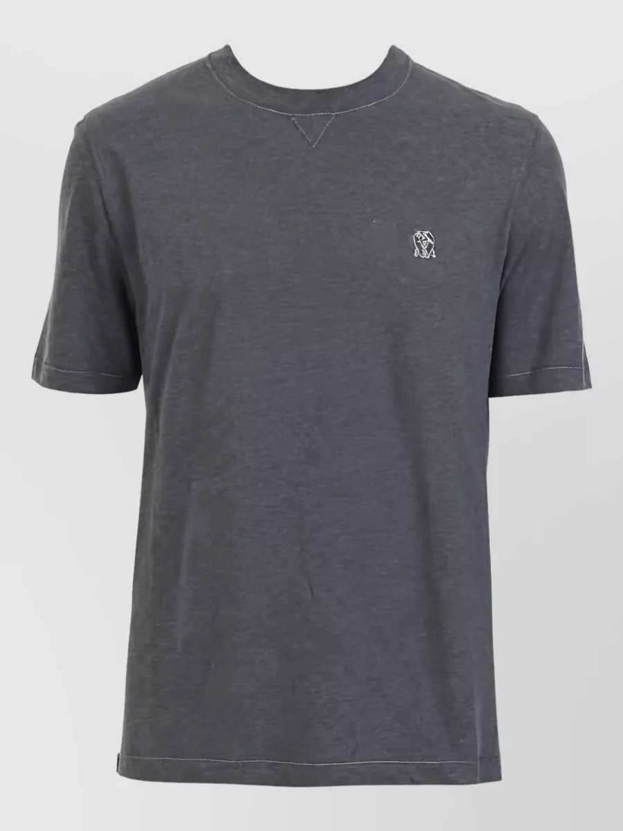 Brunello Cucinelli Cotton logo-embroidered t-shirt