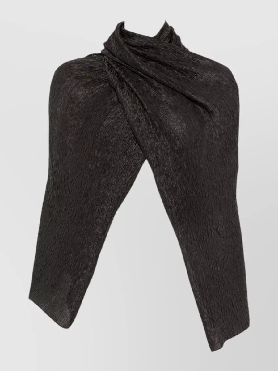 Cortana silk crinkled stole