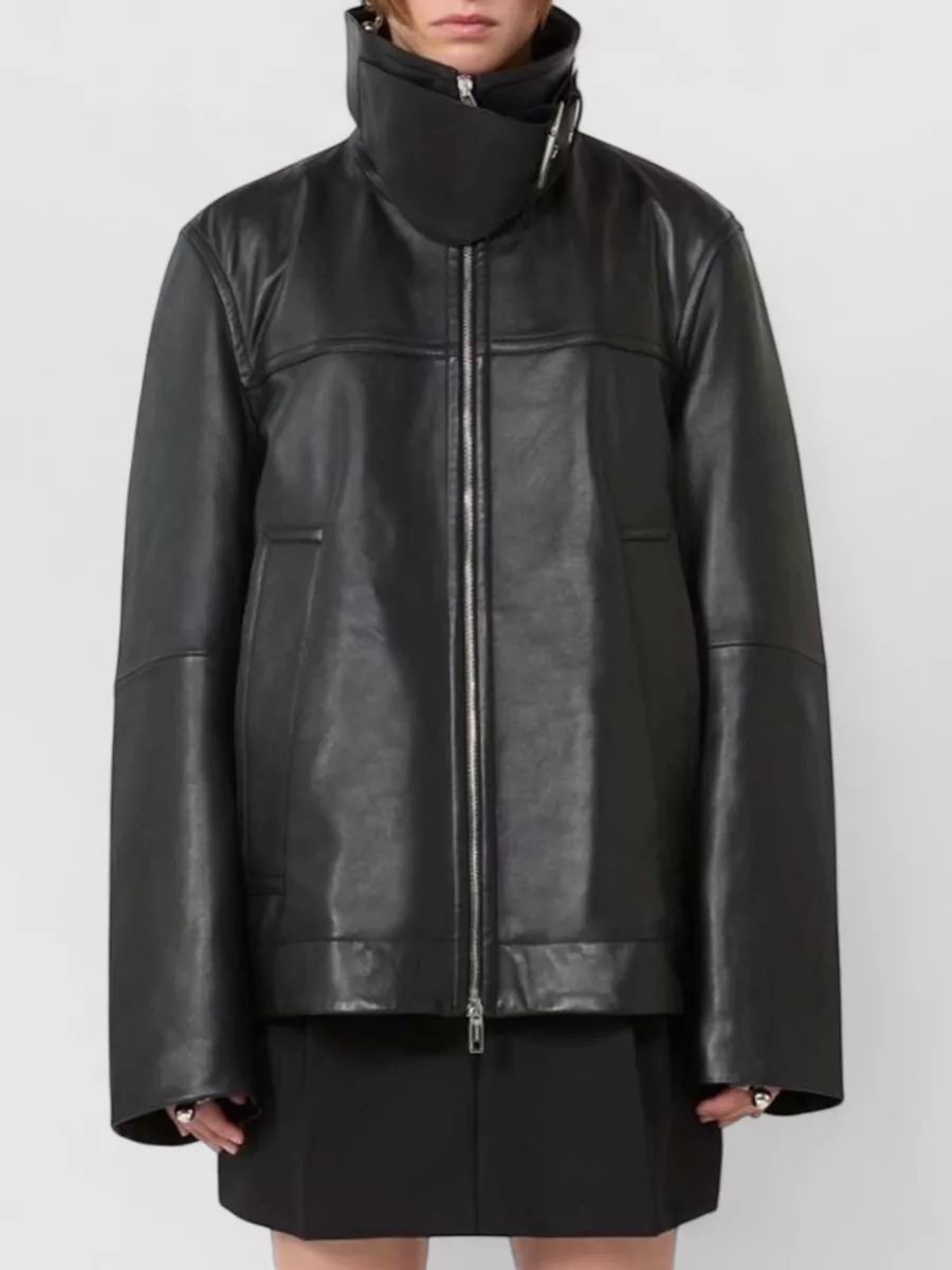 Sportmax Leather Oversized Quilted Puffer Jacket