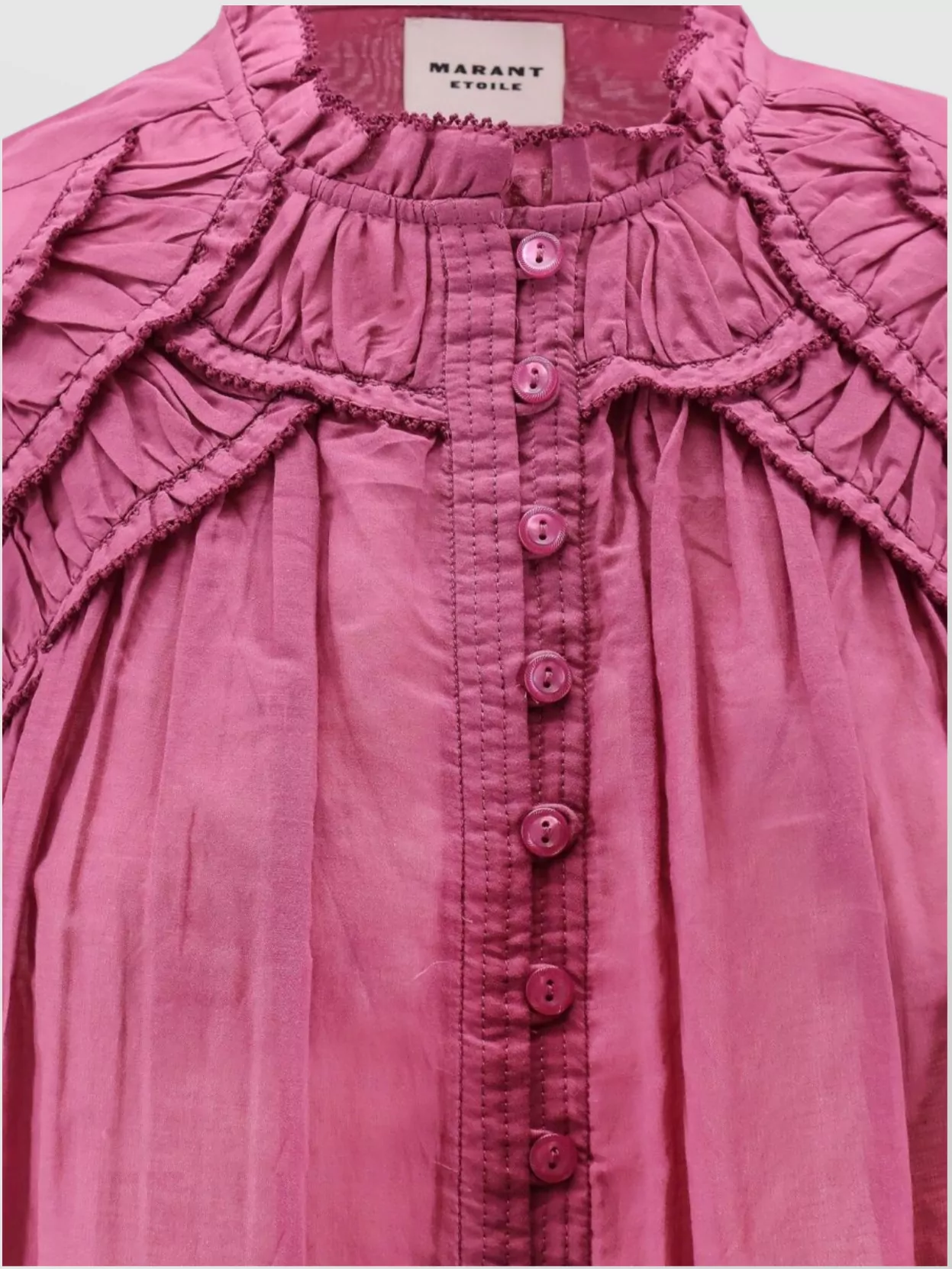 Isabel Marant Etoile Christa Cotton And Viscose Ruffled Shirt
