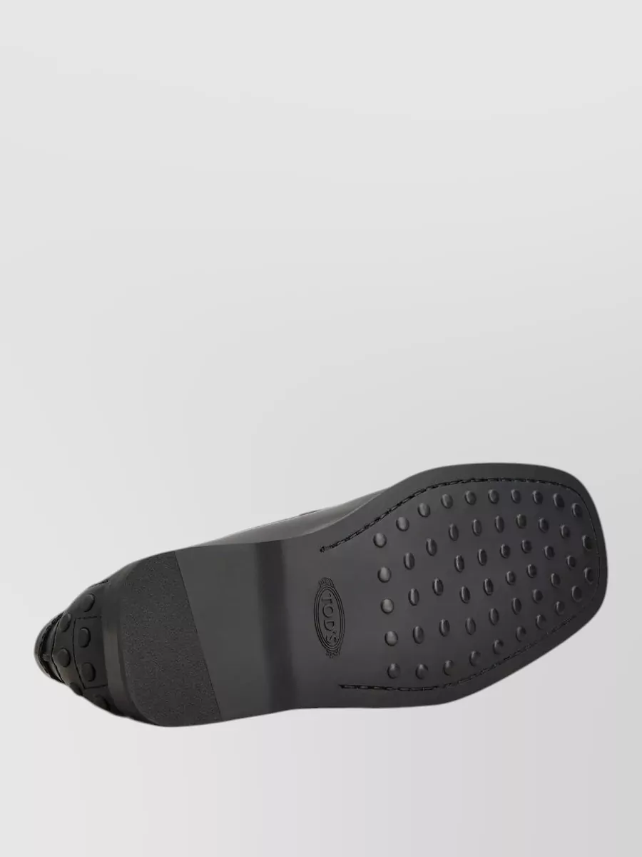 Tod's Leather Gathered Penny Loafers