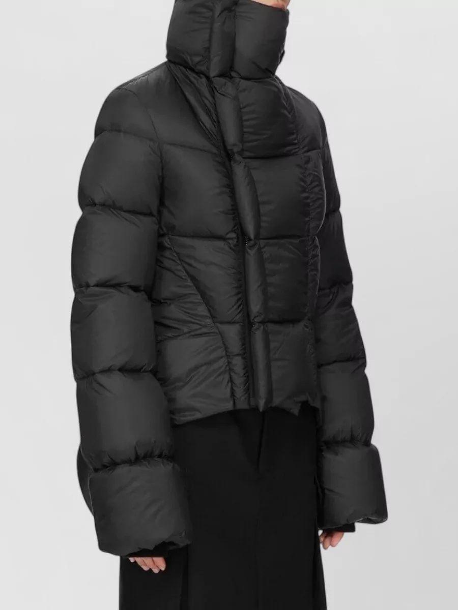 Rick Owens Down Quilted Asymmetric Puffer Jacket
