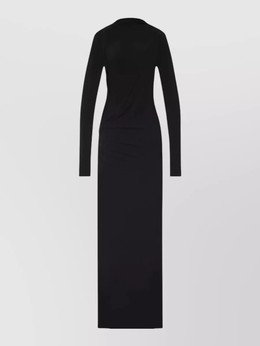 The Andamane Ruched Open Back Maxi Dress