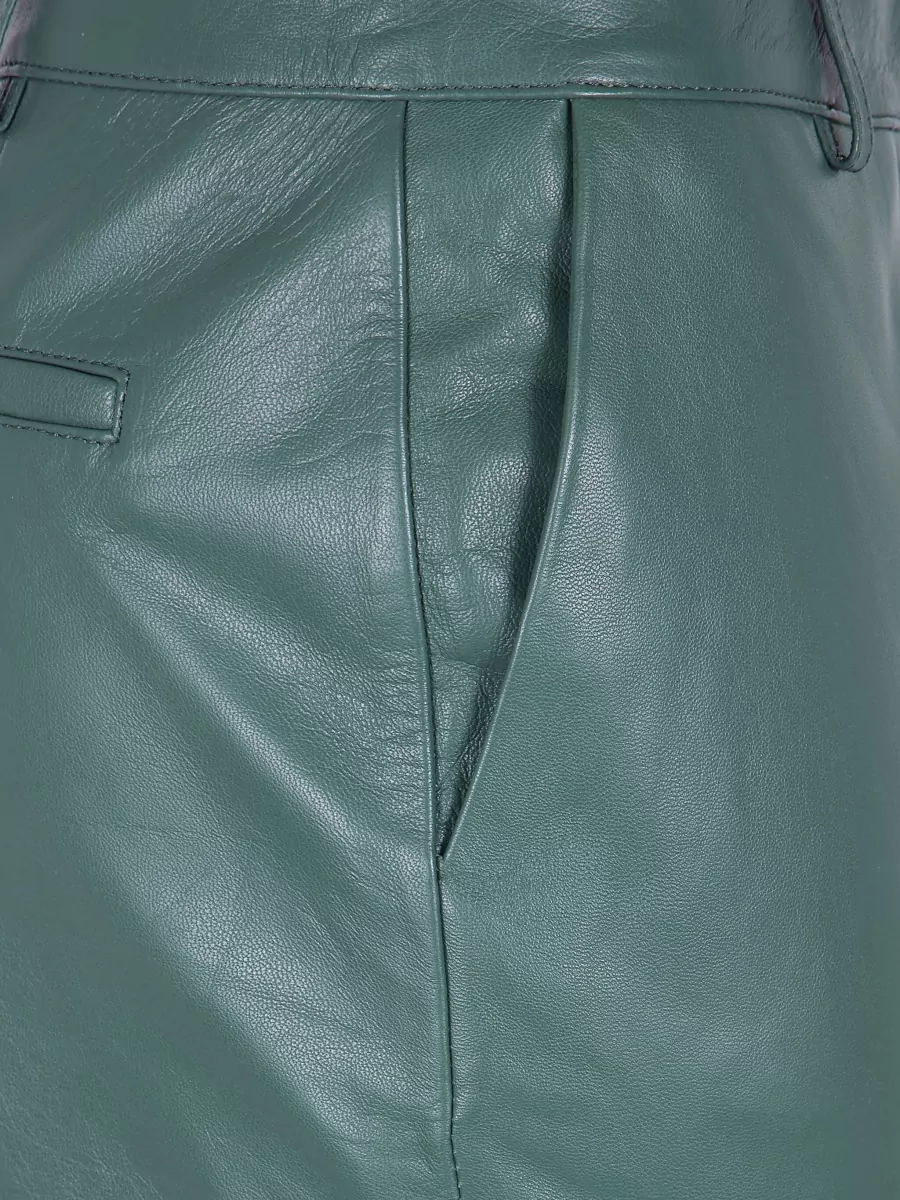 The Frankie Shop Leather Cropped Capri Trousers