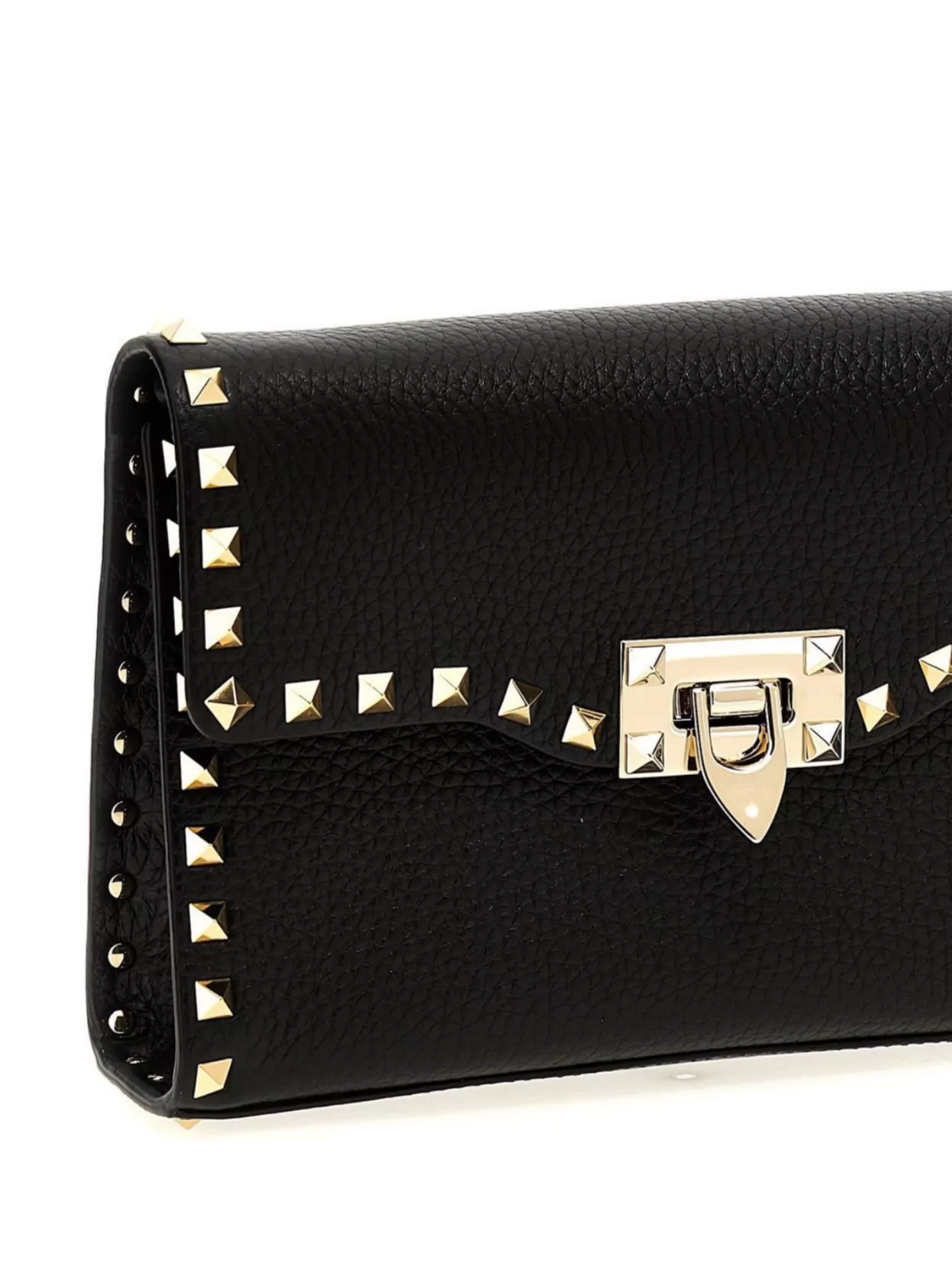 Valentino Garavani Rockstud Small Leather Shoulder Bag In Black