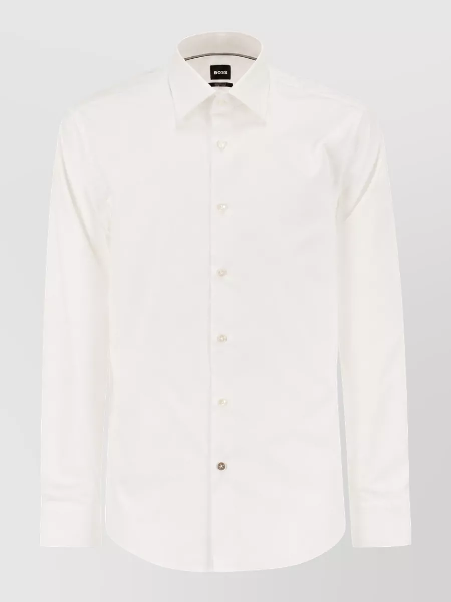 Boss Regular-fit cotton poplin shirt