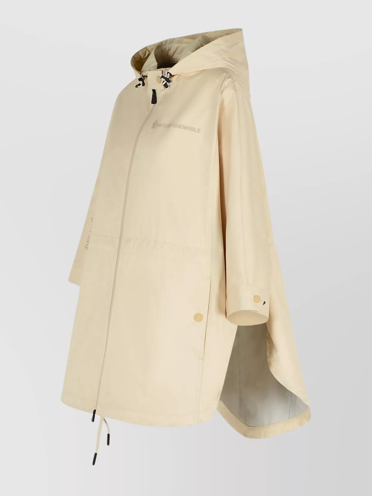 Moncler 'vorassay' Nylon Cape Featuring Drawstring Waist