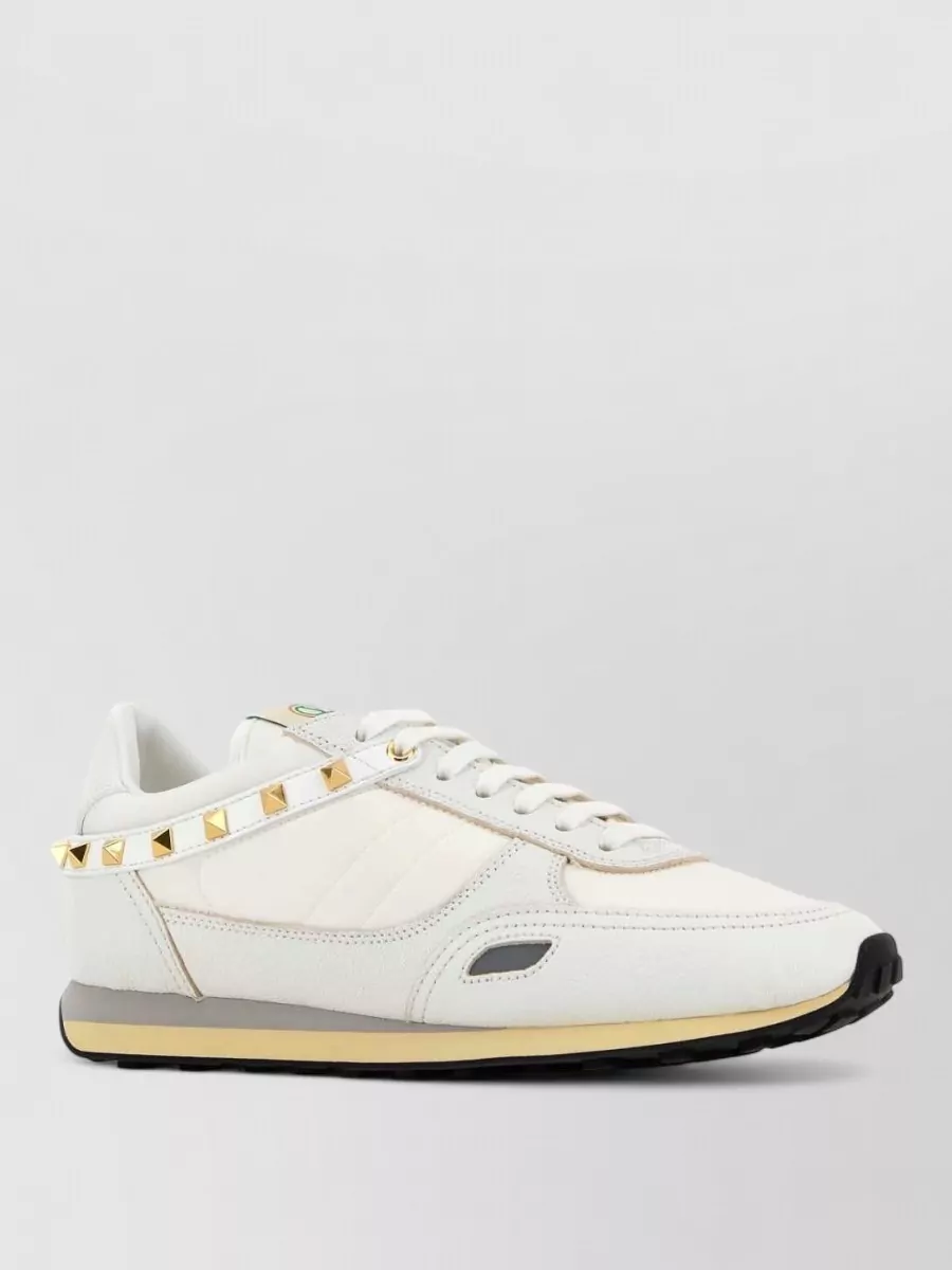 Valentino Garavani leather and nylon low-top sneakers