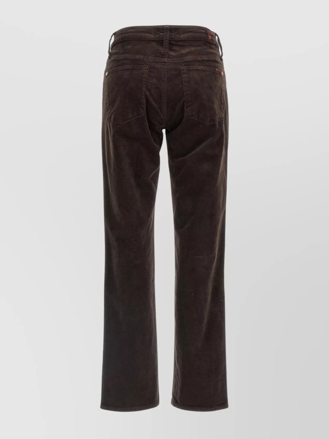 7 For All Mankind Trousers Featuring Belt Loops And Corduroy Texture In Black