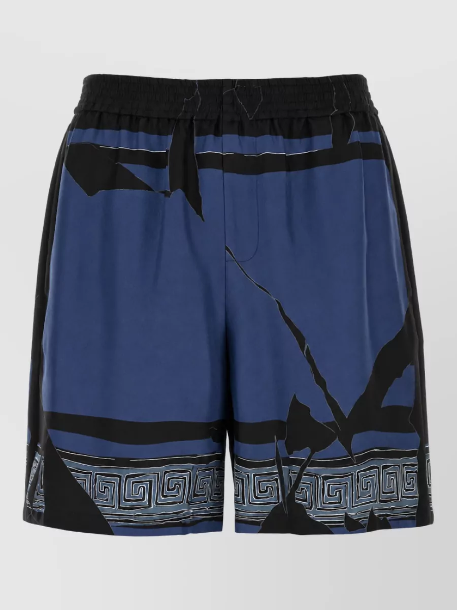 Versace silk printed bermuda shorts