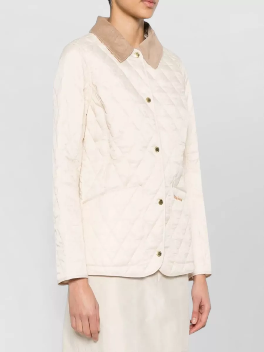 Barbour Annandale Quilt Jacket Corduroy Collar Pockets