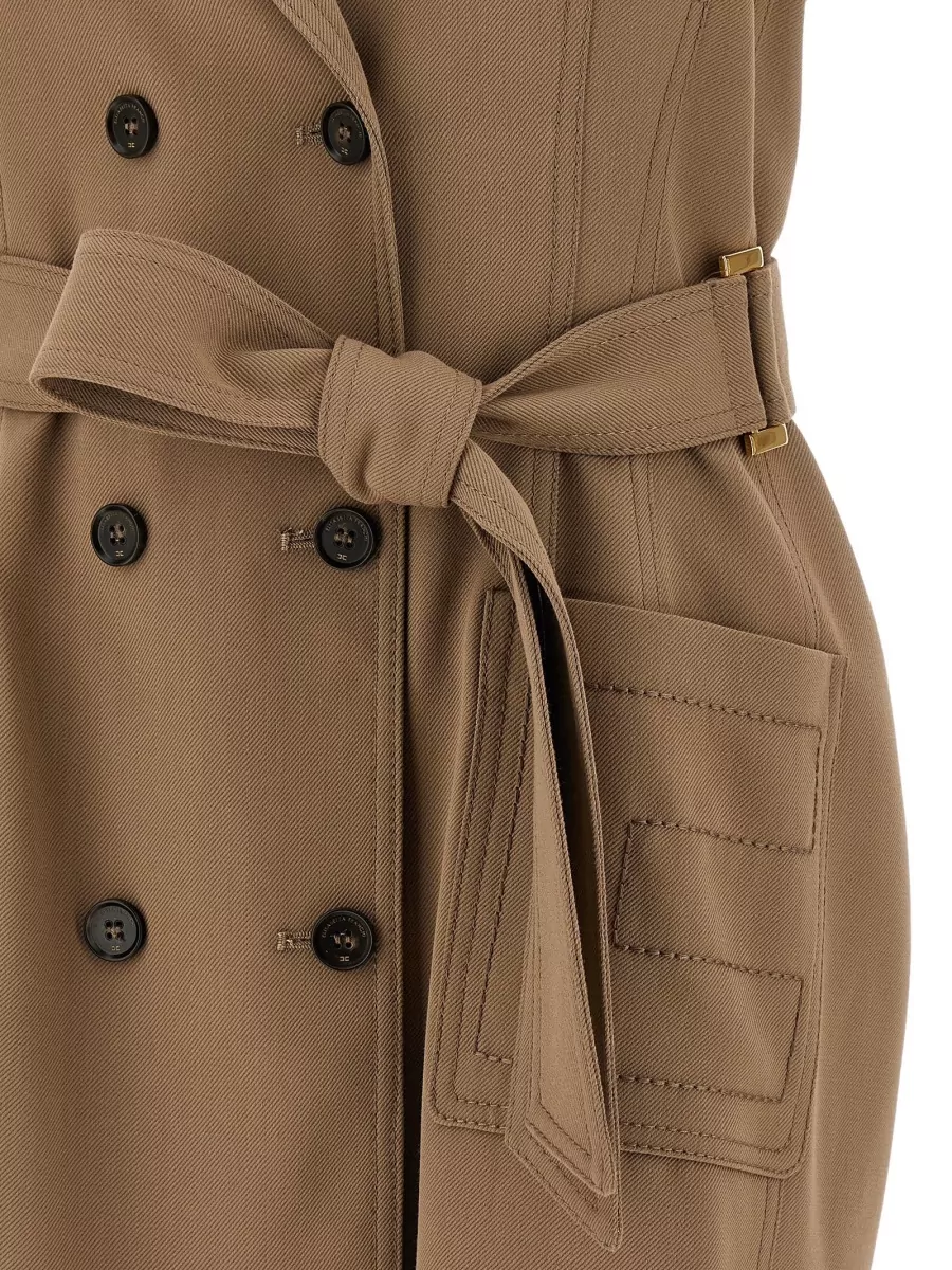 Elisabetta Franchi Halter Neck Double Breasted Belted Dress