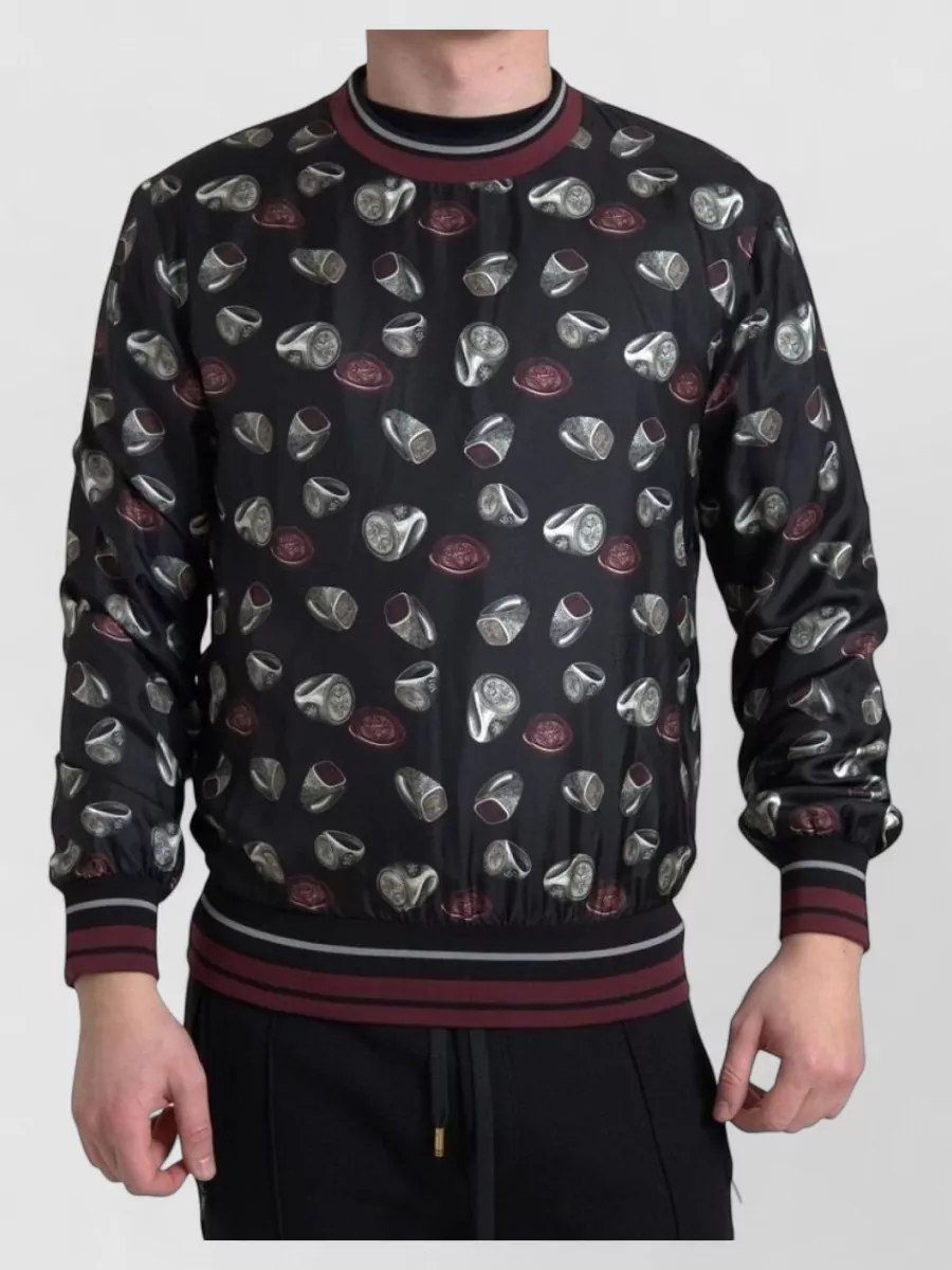 Dolce&Gabbana Silk printed crewneck sweatshirt