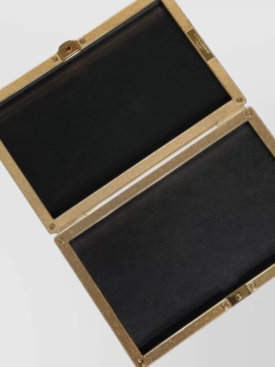 Dolce&Gabbana Na Leather Studded Clutch Bag