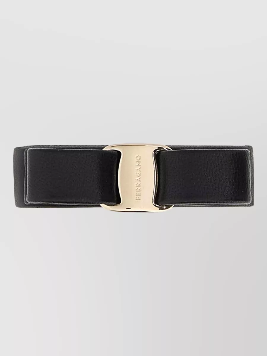 Ferragamo leather hair clip