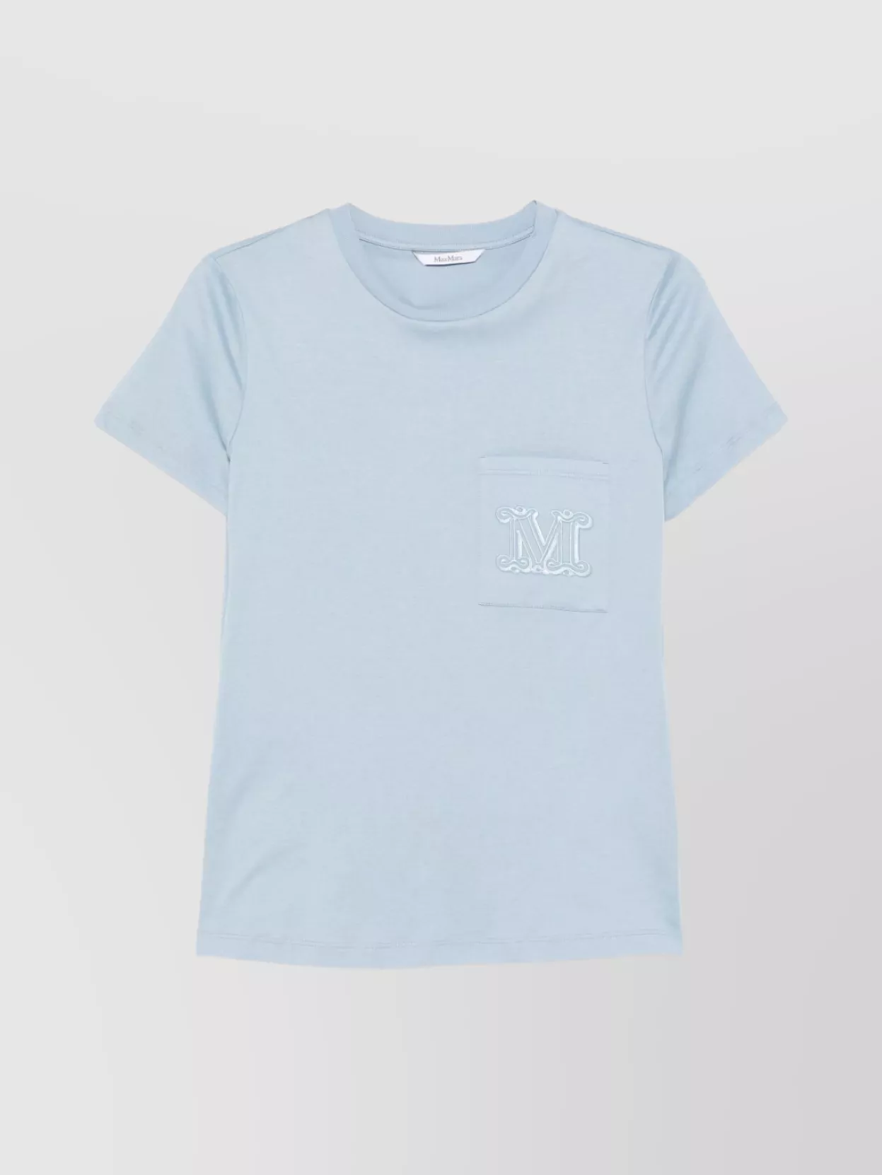 Max Mara Cotton T-shirt Logo Chest Pocket In Multi