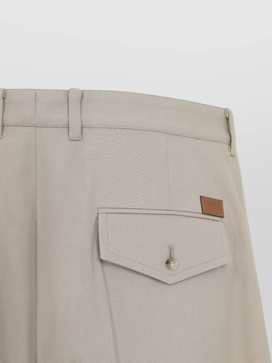 Celine Montauk Cotton Barrel Leg Pants