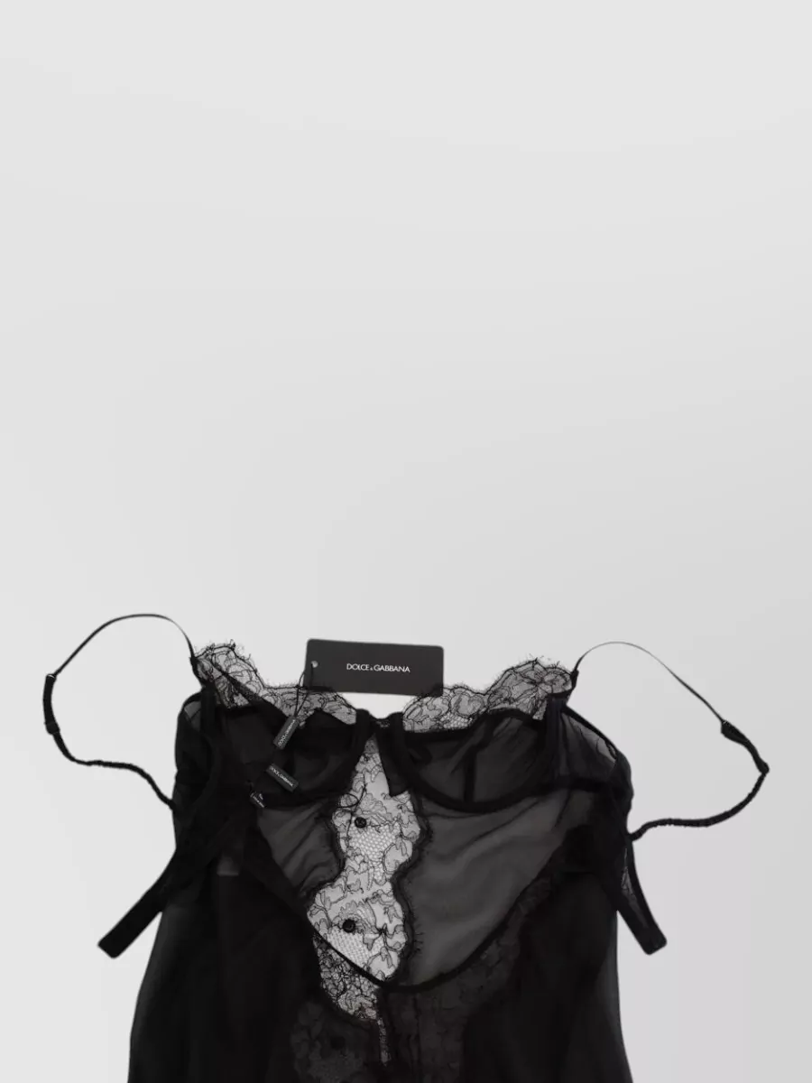 Dolce&Gabbana Silk Lace Babydoll Top