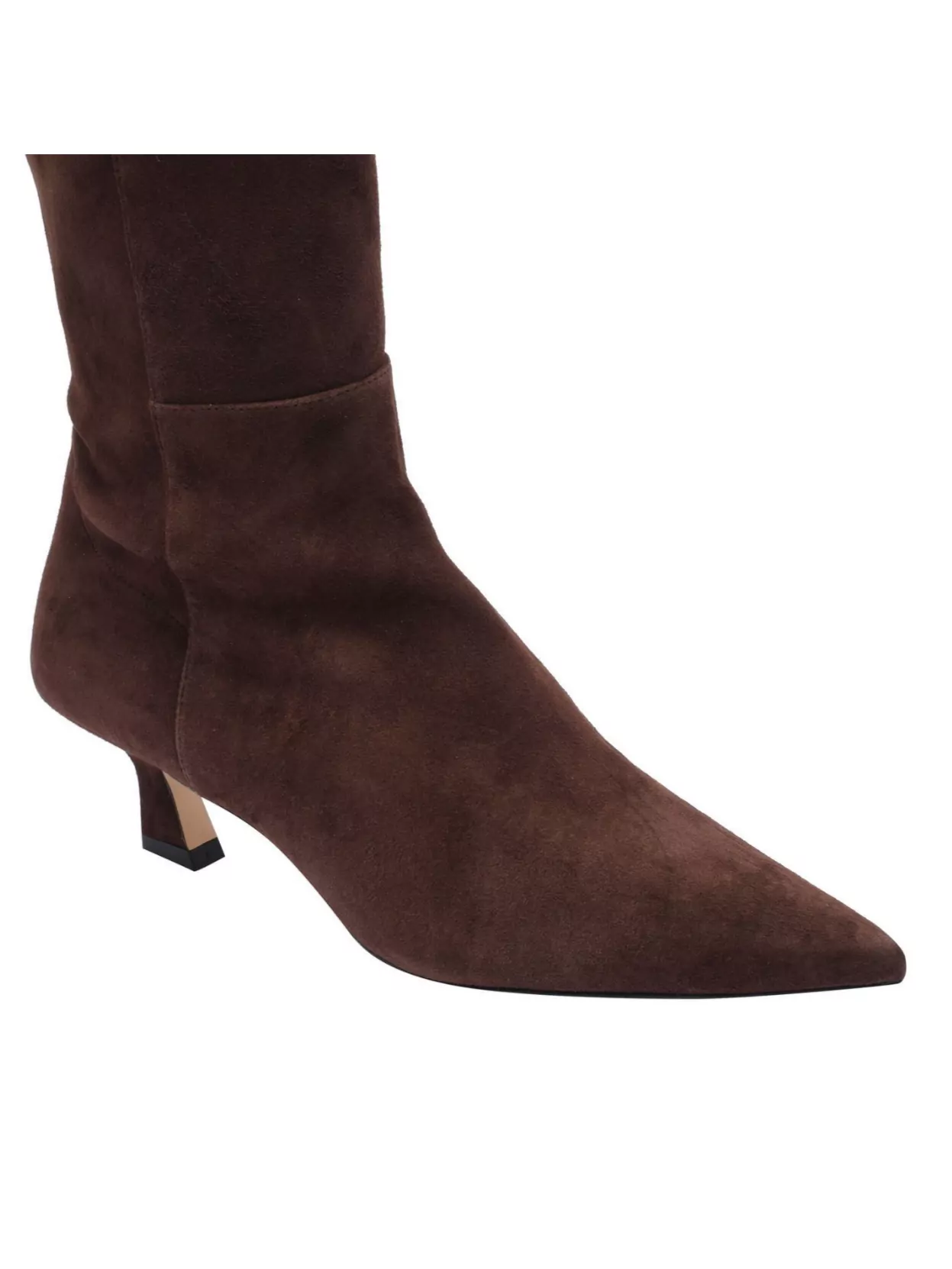 Stuart Weitzman Stylish Suede Ankle Boots With Block Heel In Brown