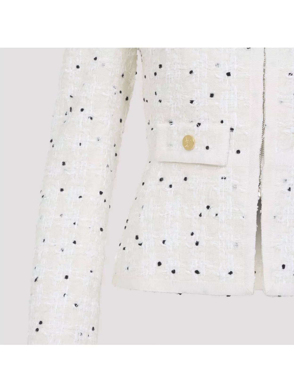 Giambattista Valli Textured Fabric Jacket Featuring Button Detail