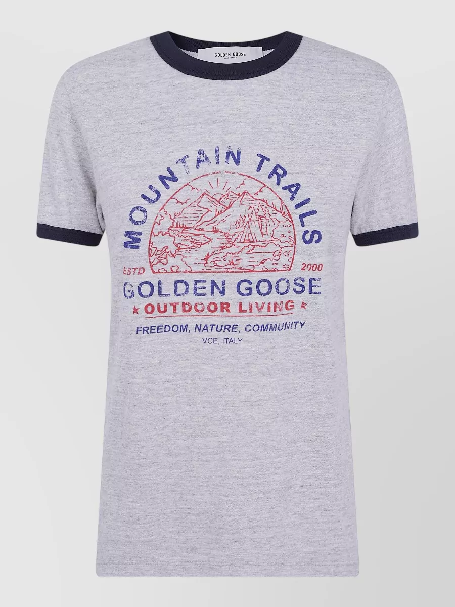 Golden Goose cotton slim-fit printed long-sleeve t-shirt