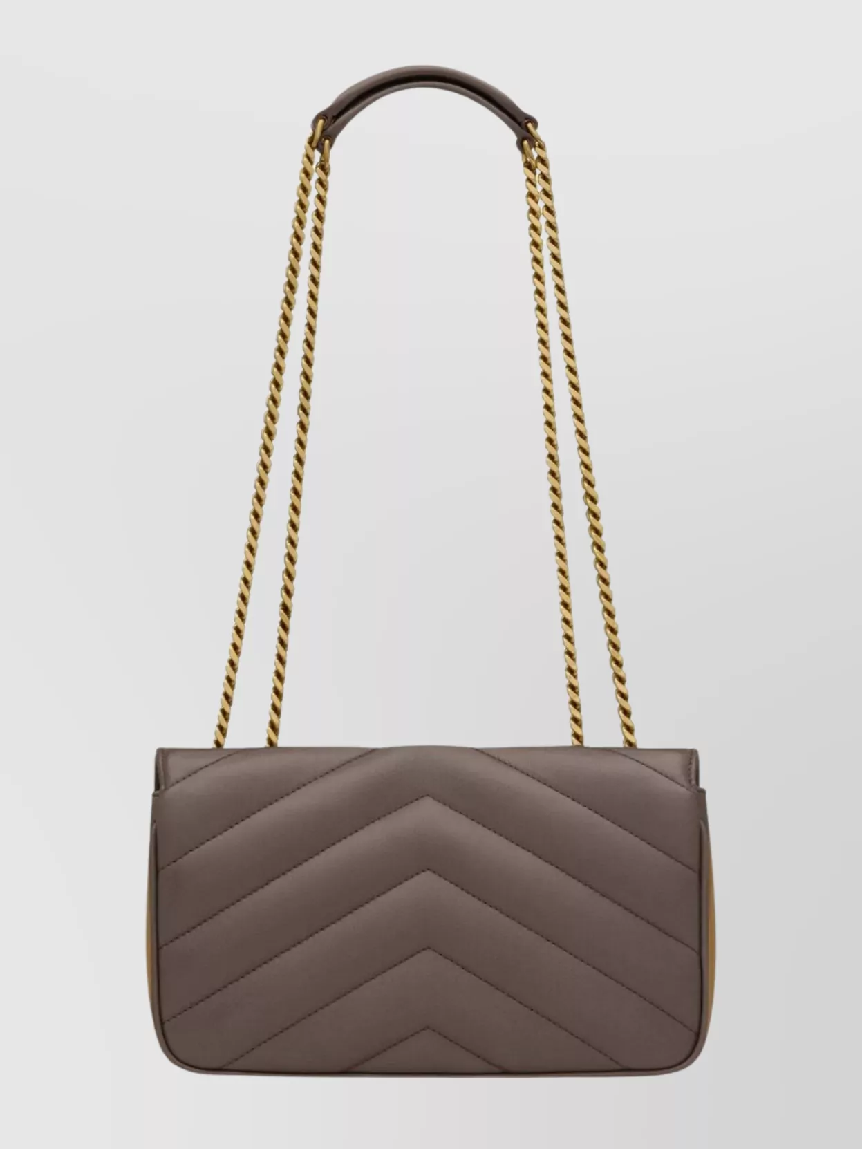 Saint Laurent Chevron Quilted Shoulder Bag With Chain Strap