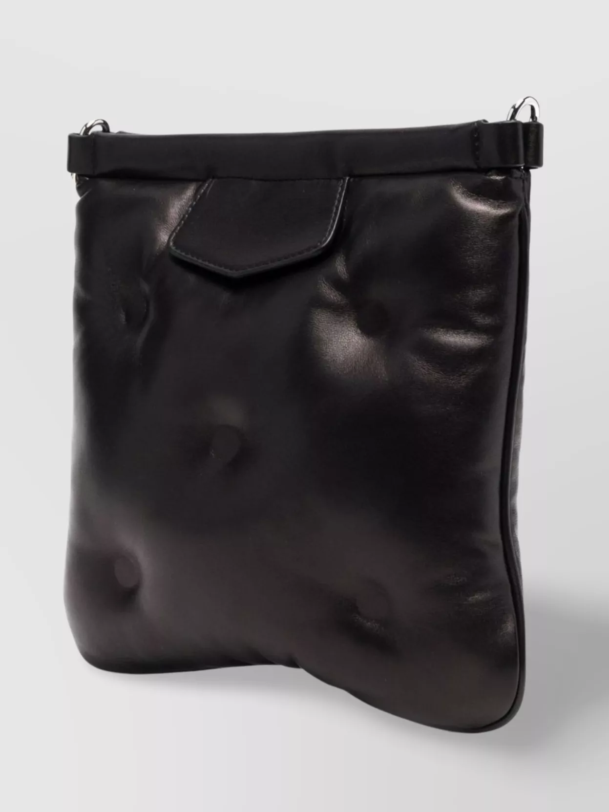 Maison Margiela Quilted Flat Pocket Shoulder Bag In Black