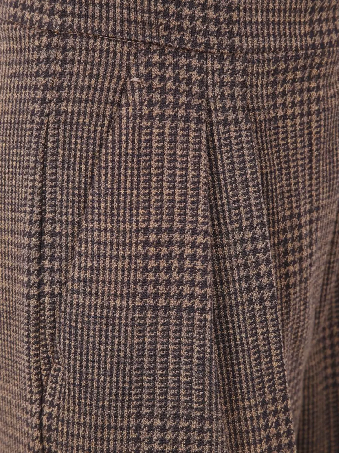 Max Mara Checked Wide Leg High Waist Trousers