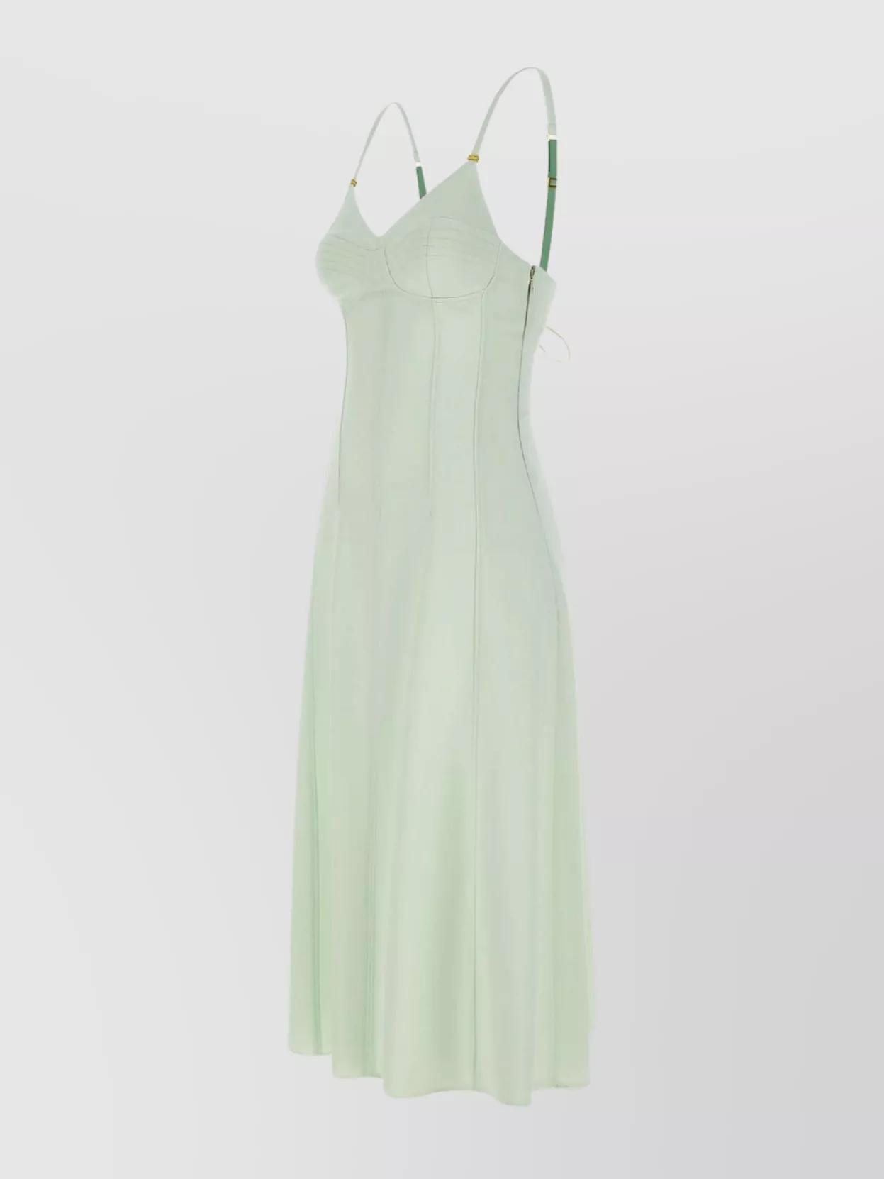Elisabetta Franchi Criss-cross Tie Crepe Dress In Green