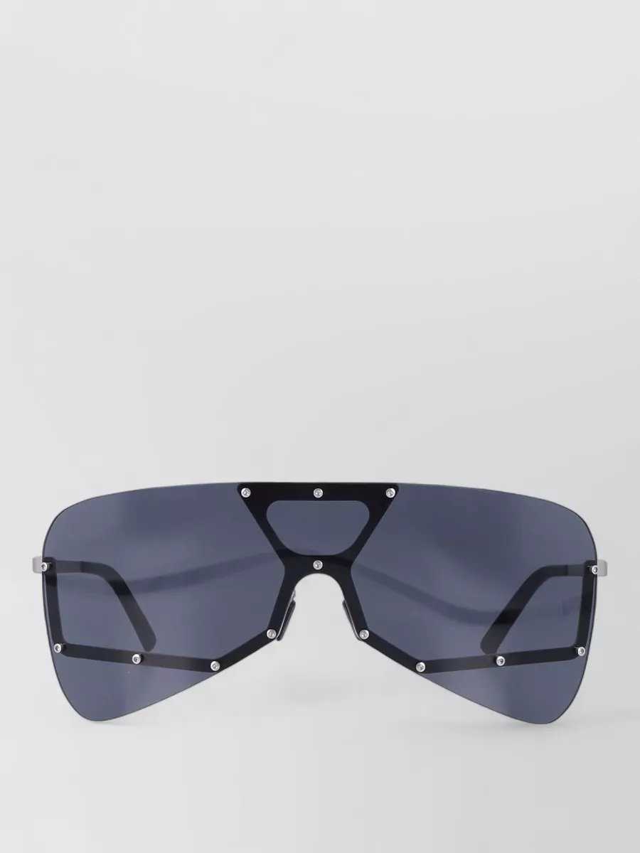 Rick Owens stainless steel shield sunglasses