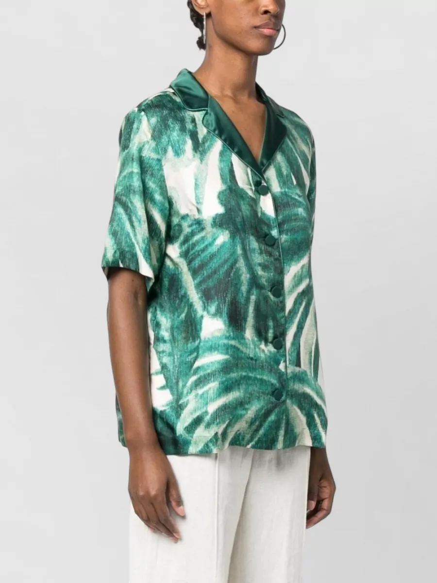 F.r.s For Restless Sleepers Silk Printed Pajama Shirt
