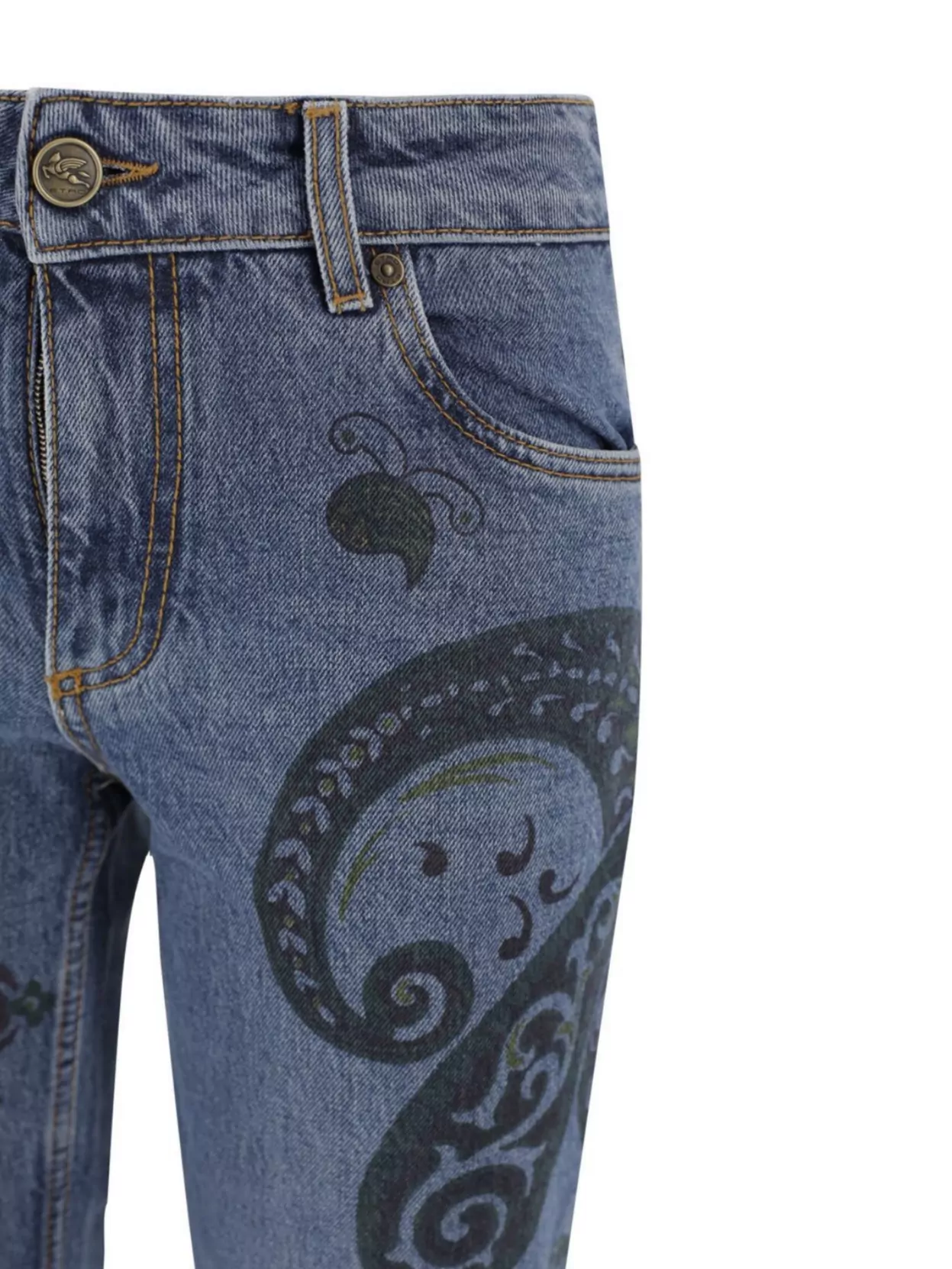 Etro Straight Trousers Paisley Pattern