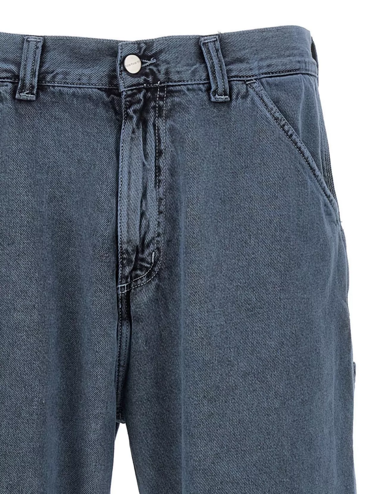 Carhartt 'looped Belt' Trousers With Multiple Pockets In Gray