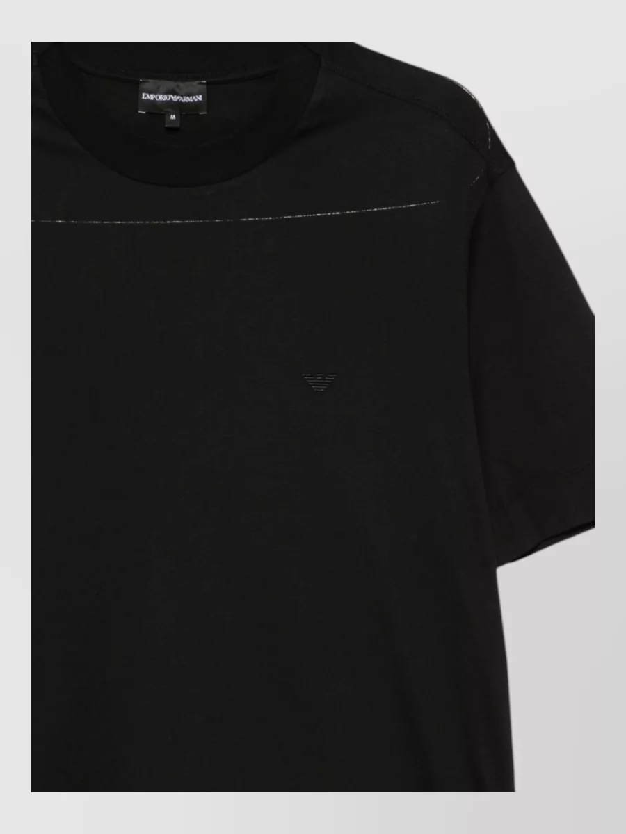 Emporio Armani Cotton Logo-Embroidered Crew-Neck T-Shirt
