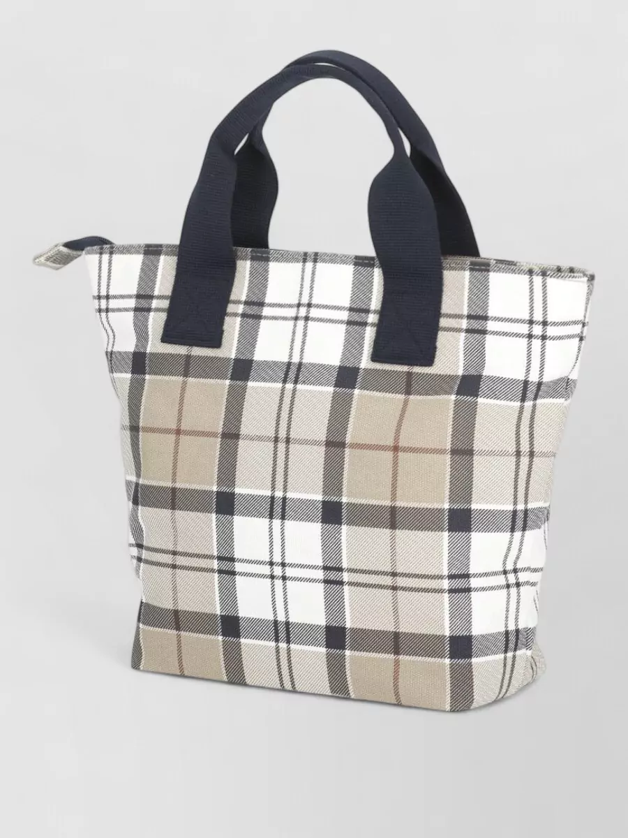 Barbour Checked Tote Bag