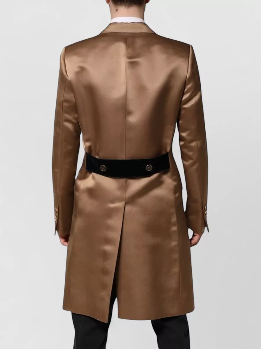 Dolce&Gabbana Silk Single Breasted Coat