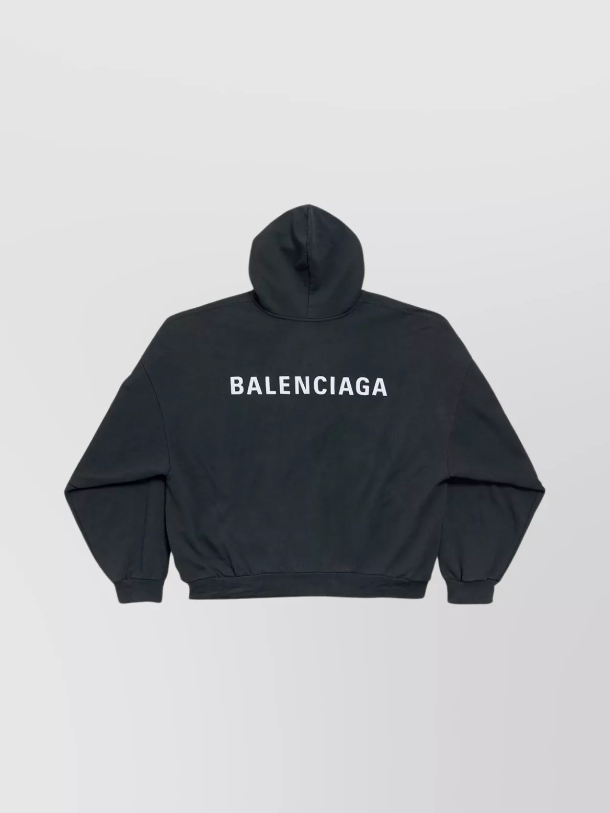 Balenciaga Faded Fleece Polo Hoodie Hood Design