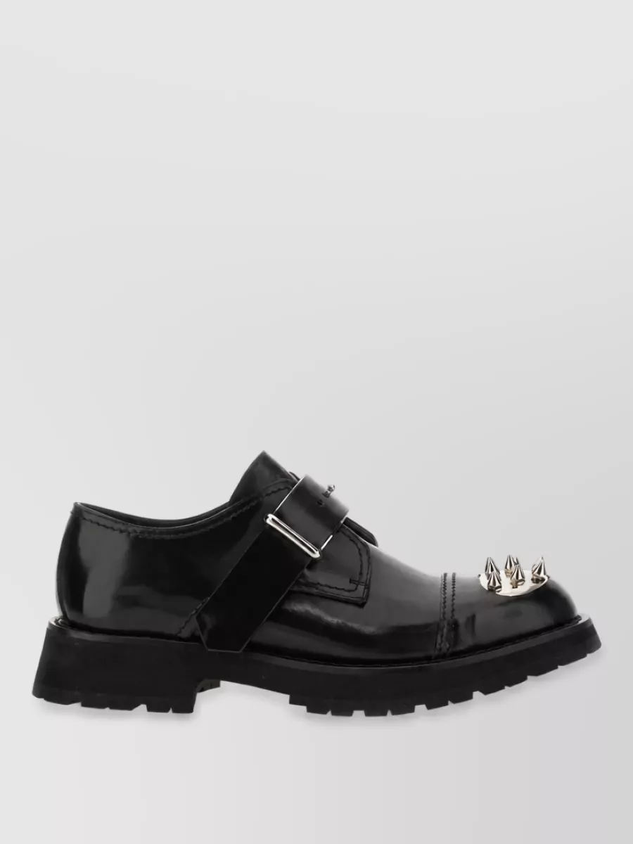 Alexander Mcqueen Studded Leather Monk Shoes